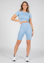 Gorilla Wear Selah Seamless Cycling Shorts - Lichtblauw