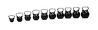 Muscle Power Rubberen Kettlebell - Zwart - 40 kg