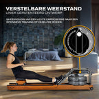 Fluid Rower Apollo Pro V Roeitrainer - Donker Eiken