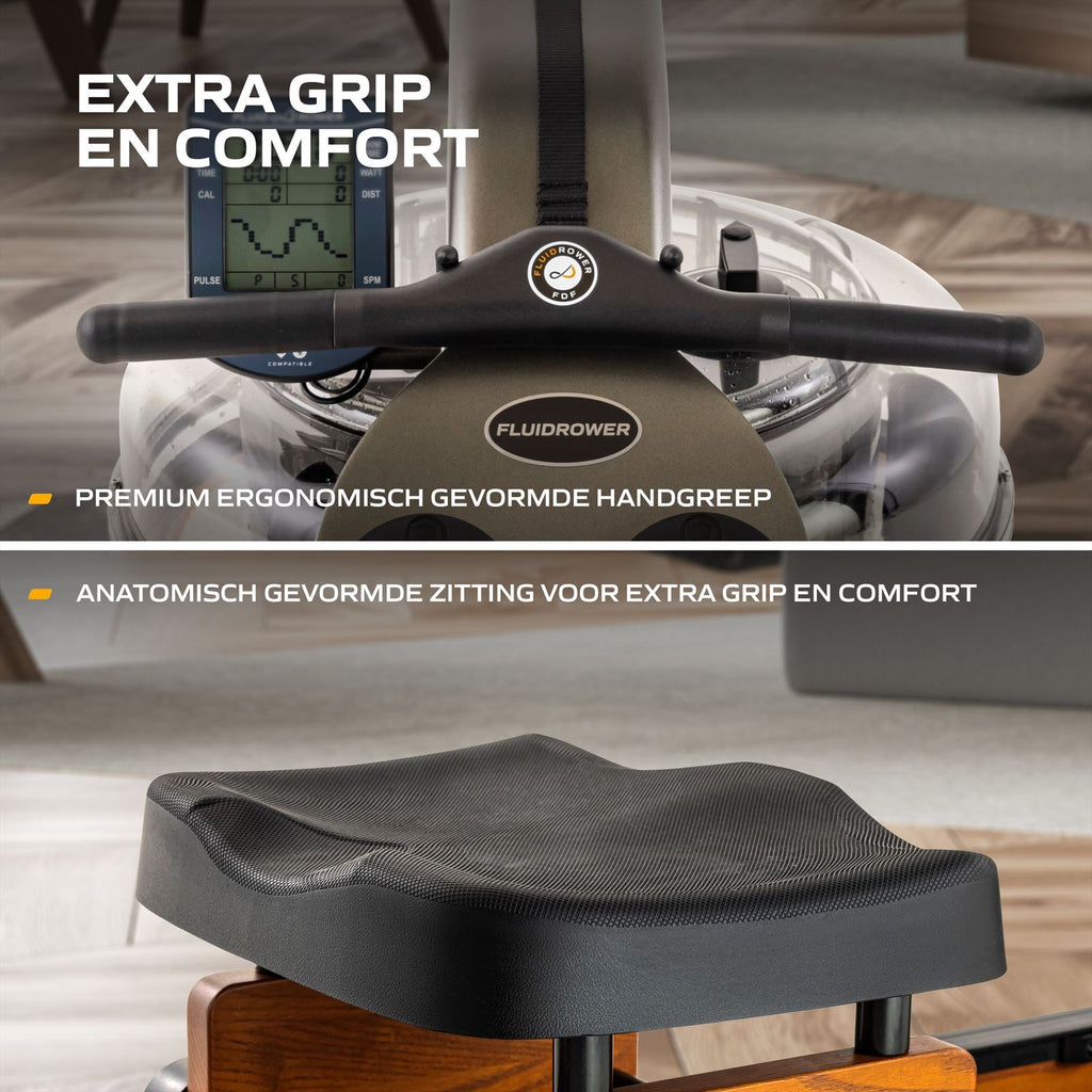 Fluid Rower Apollo Pro V Roeitrainer - Donker Eiken