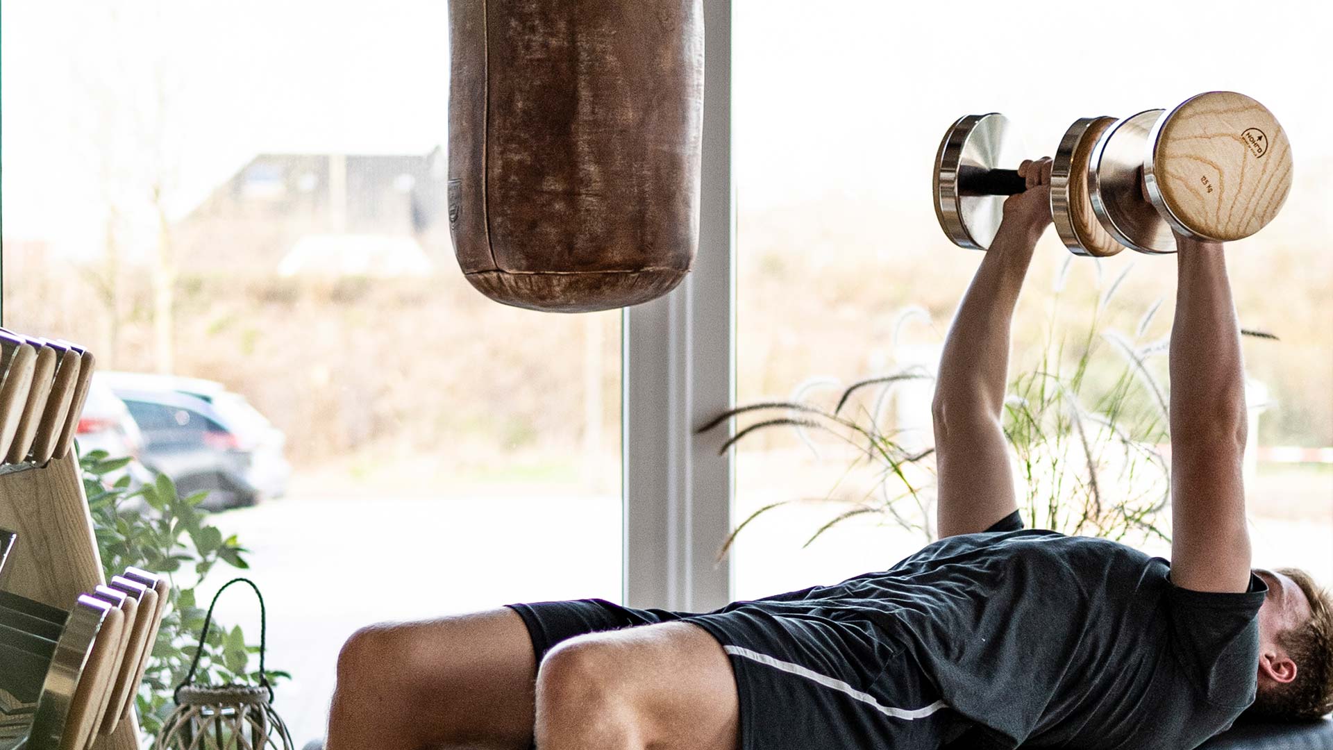 Nohrd Dumbbellset van 36 - Incl. Opbergrek - Walnoot