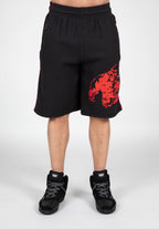 Gorilla Wear Buffalo Old School Workout Shorts - Zwart/Rood