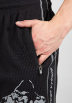 Gorilla Wear Buffalo Old School Workout Shorts - Zwart/Grijs