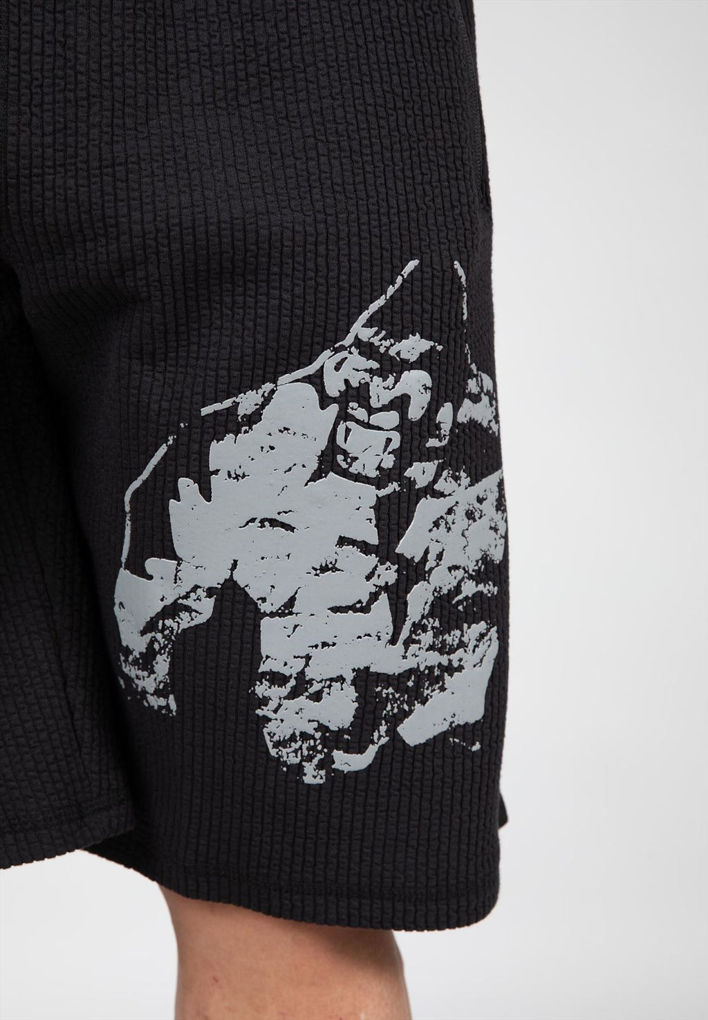 Gorilla Wear Buffalo Old School Workout Shorts - Zwart/Grijs