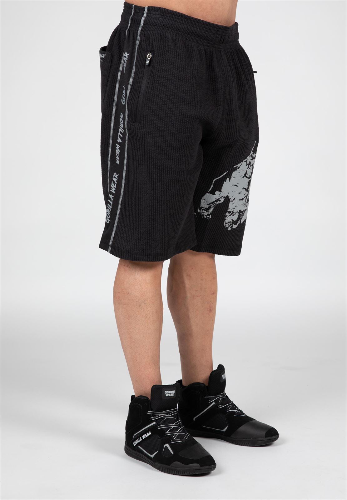 Gorilla Wear Buffalo Old School Workout Shorts - Zwart/Grijs