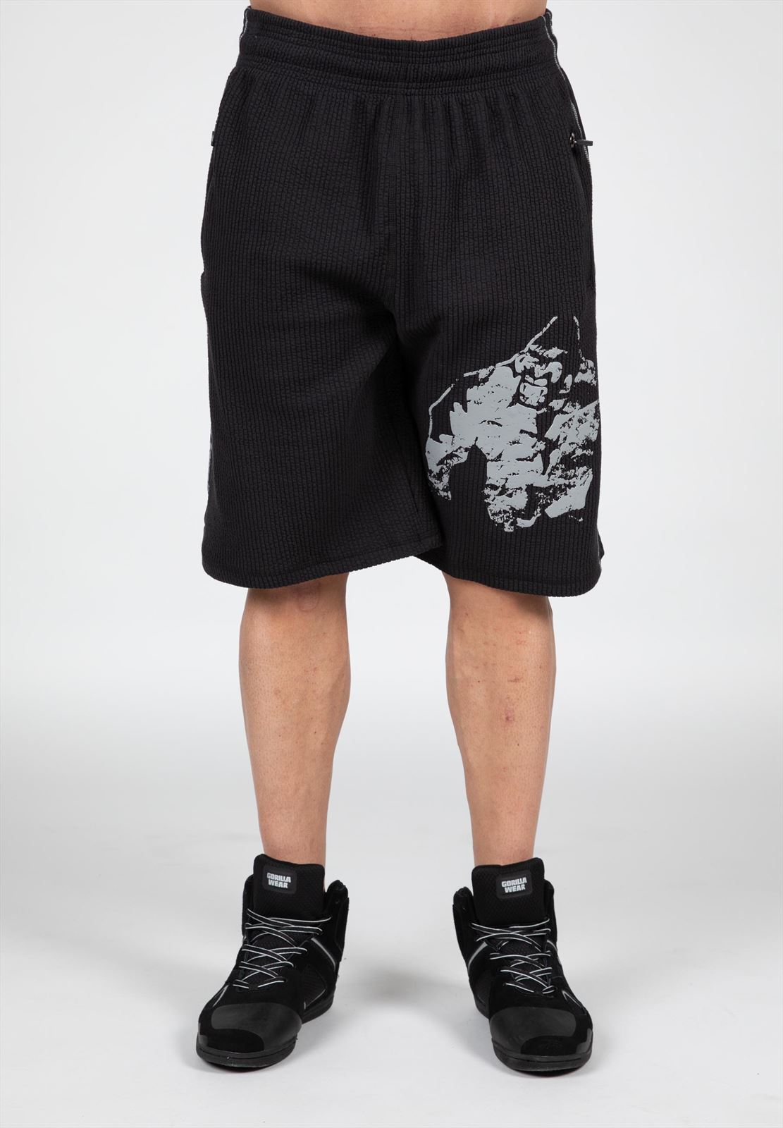 Gorilla Wear Buffalo Old School Workout Shorts - Zwart/Grijs