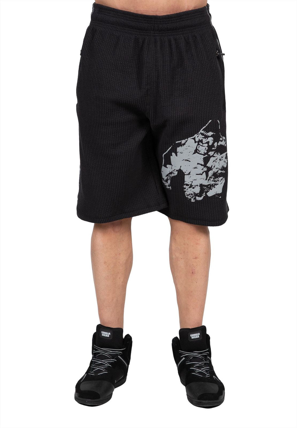 Gorilla Wear Buffalo Old School Workout Shorts - Zwart/Grijs