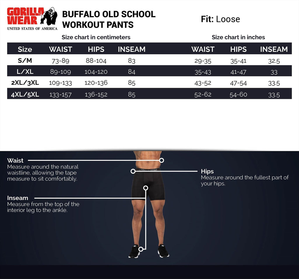 Gorilla Wear Buffalo Old School Trainingsbroek - Zwart/Rood