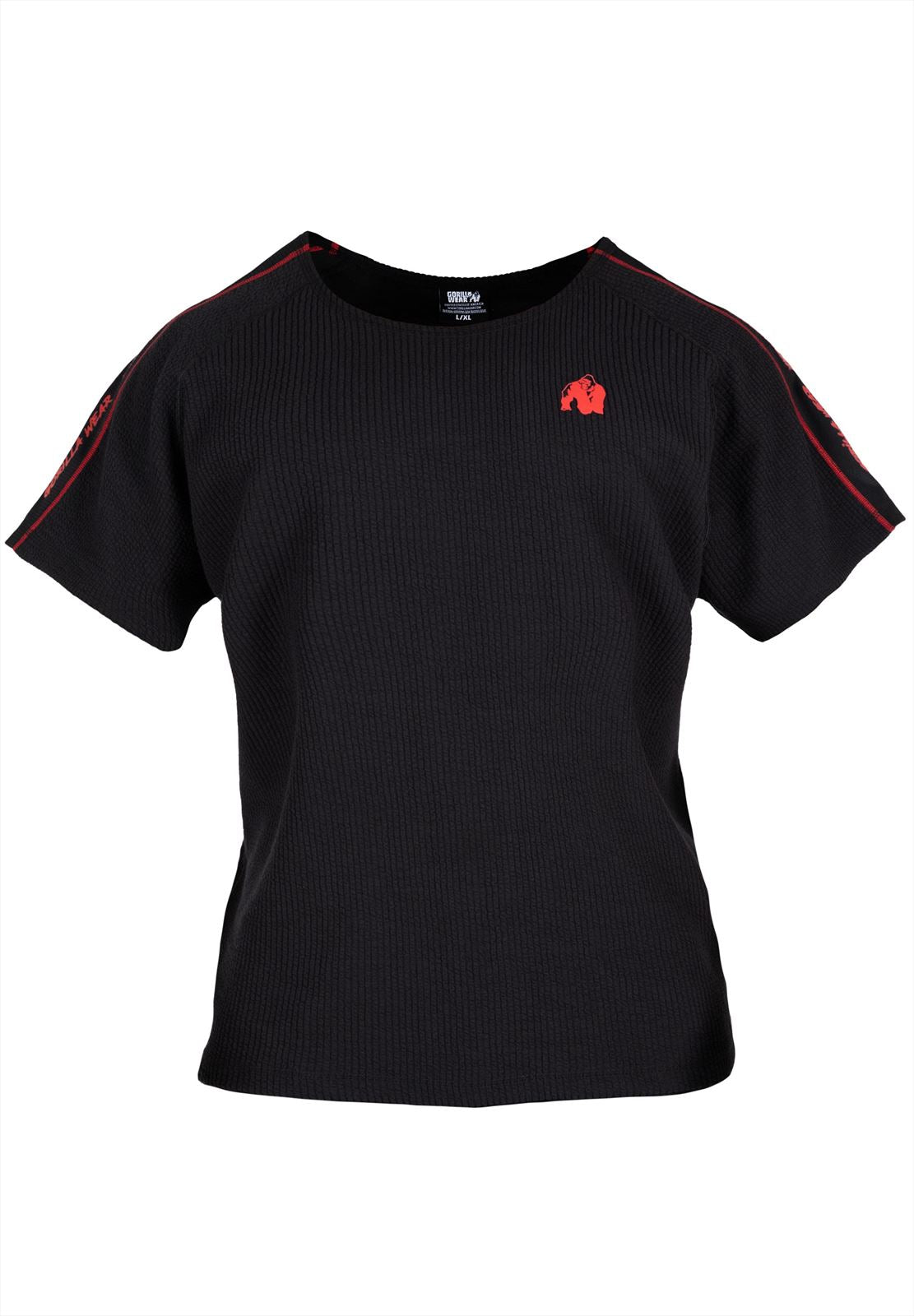 Gorilla Wear Buffalo Old School Workout T-Shirt - Zwart/Rood