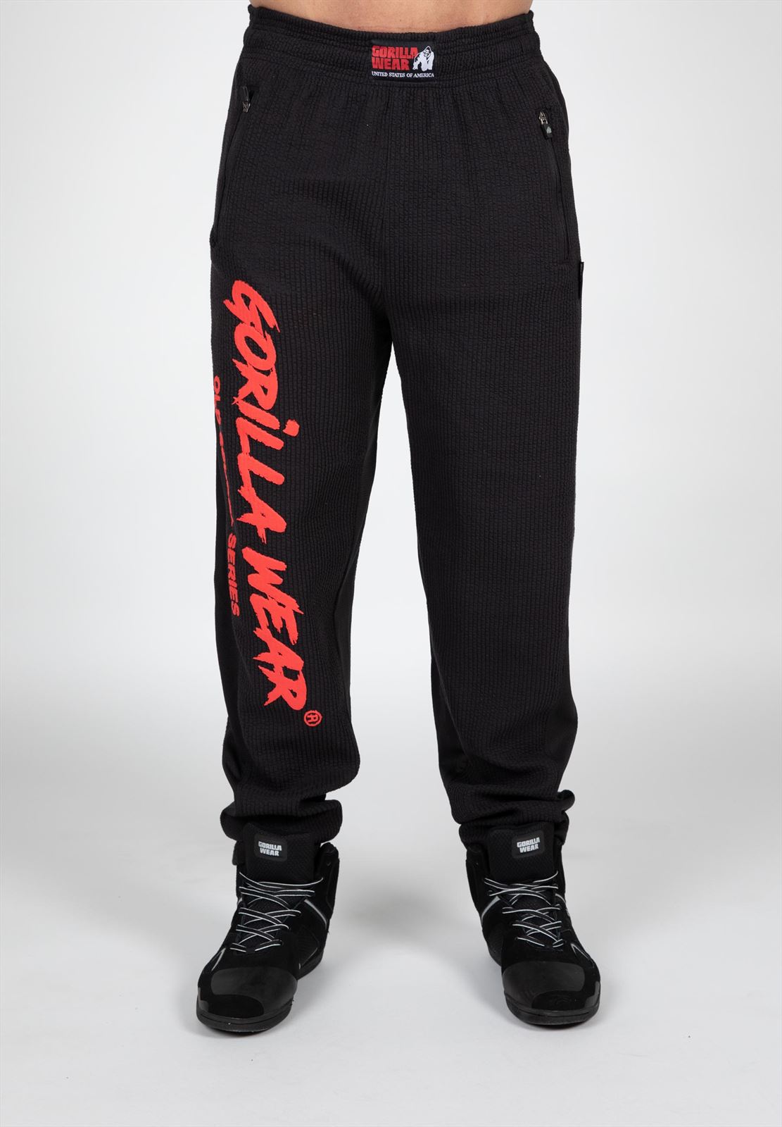 Gorilla Wear Augustine Old School Trainingsbroek - Zwart/Rood