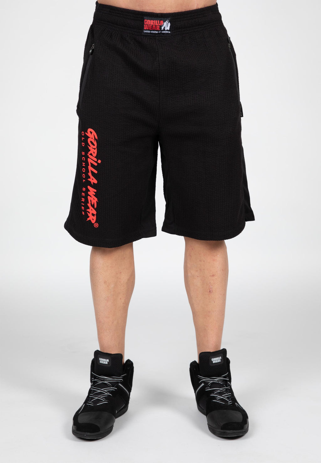 Gorilla Wear Augustine Old School Shorts - Zwart/Rood