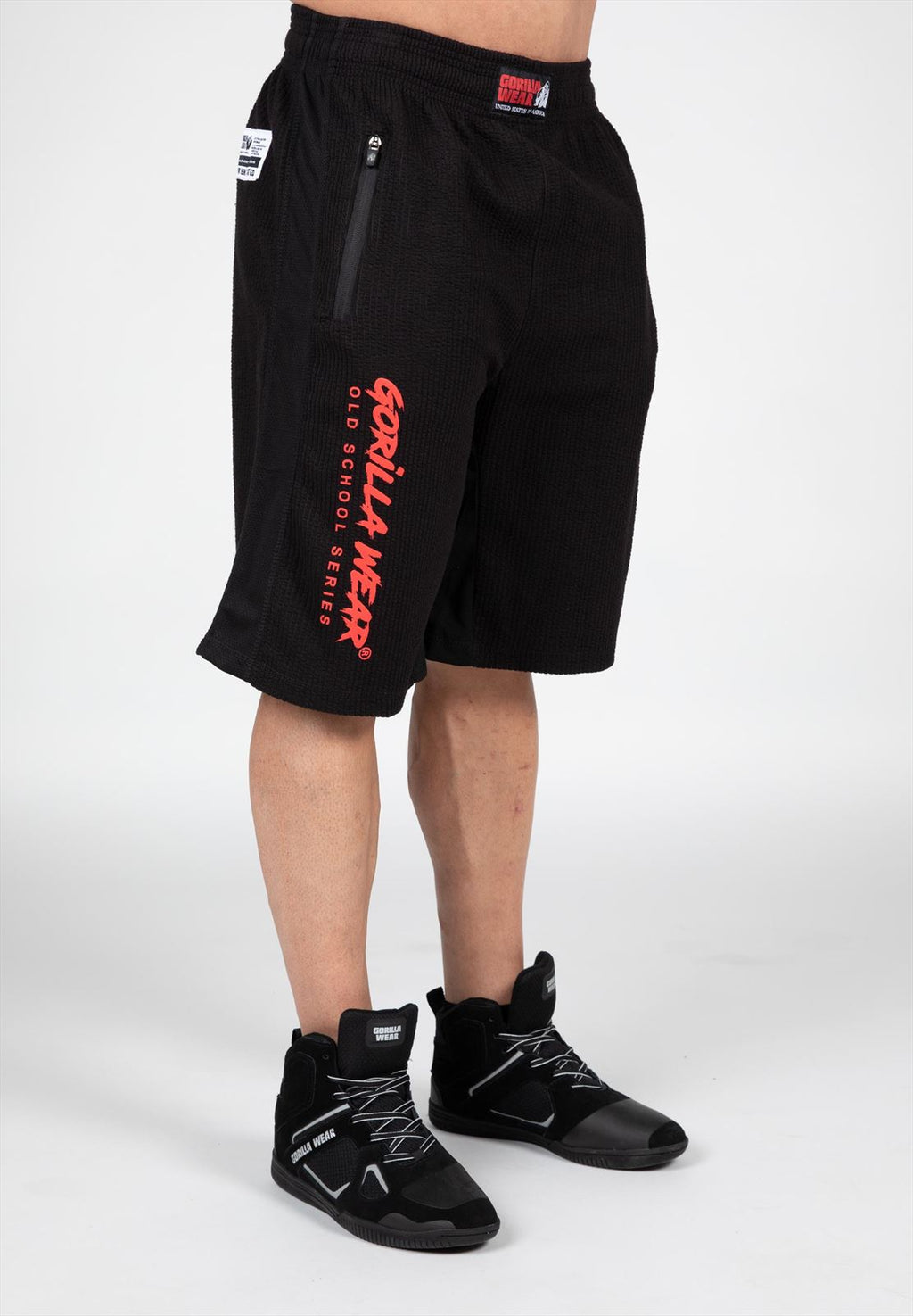 Gorilla Wear Augustine Old School Shorts - Zwart/Rood