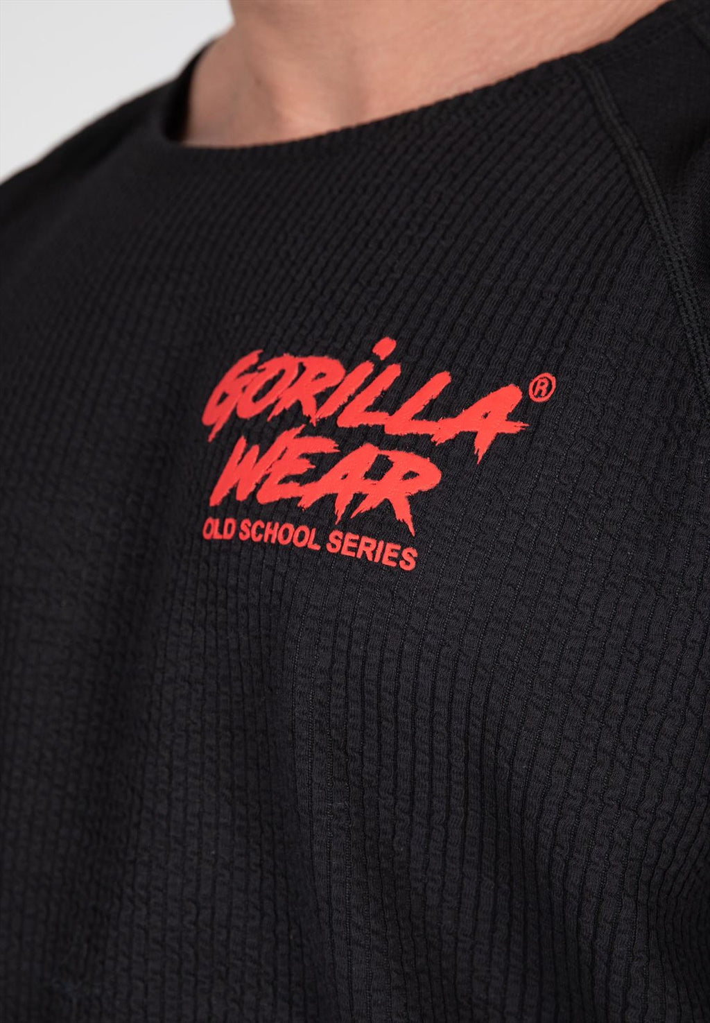Gorilla Wear Augustine Old School Work out Top - Zwart/Rood