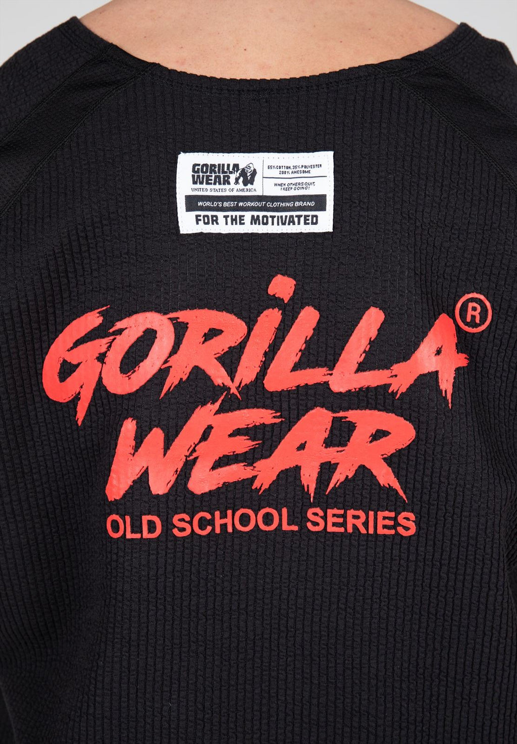 Gorilla Wear Augustine Old School Work out Top - Zwart/Rood