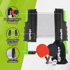 VirtuFit Verstelbare Tafeltennisset - Met batjes en 3 ballen