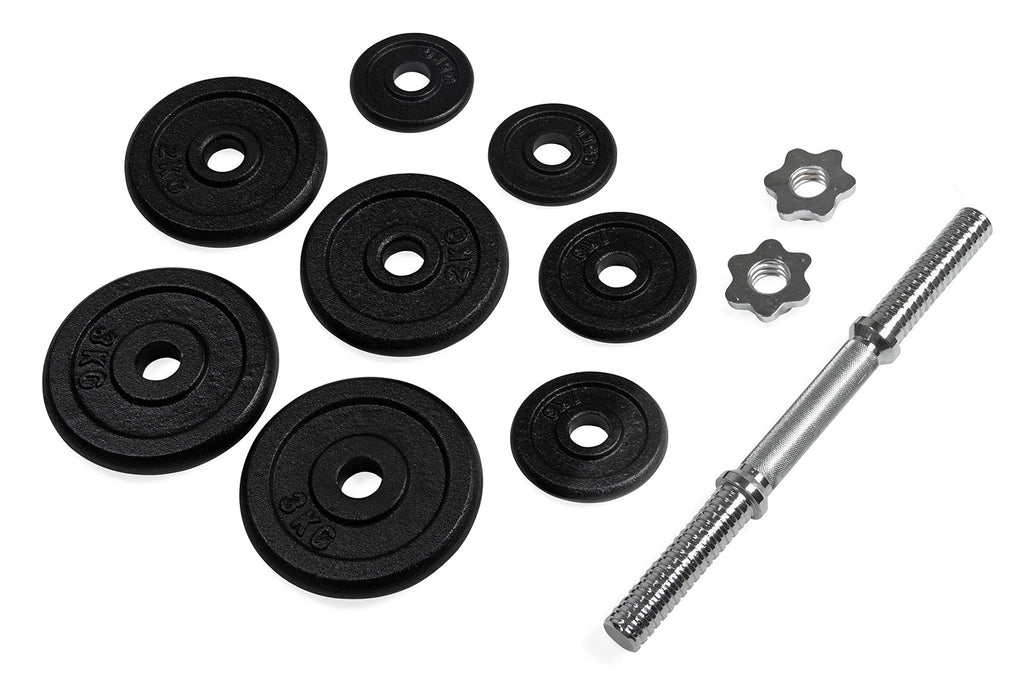 VirtuFit Dumbbellset Pro - Verstelbare Halterset - Gietijzer - 2 x 15 kg