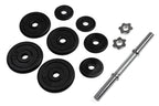VirtuFit Dumbbellset Pro - Verstelbare Halterset - Gietijzer - 2 x 15 kg