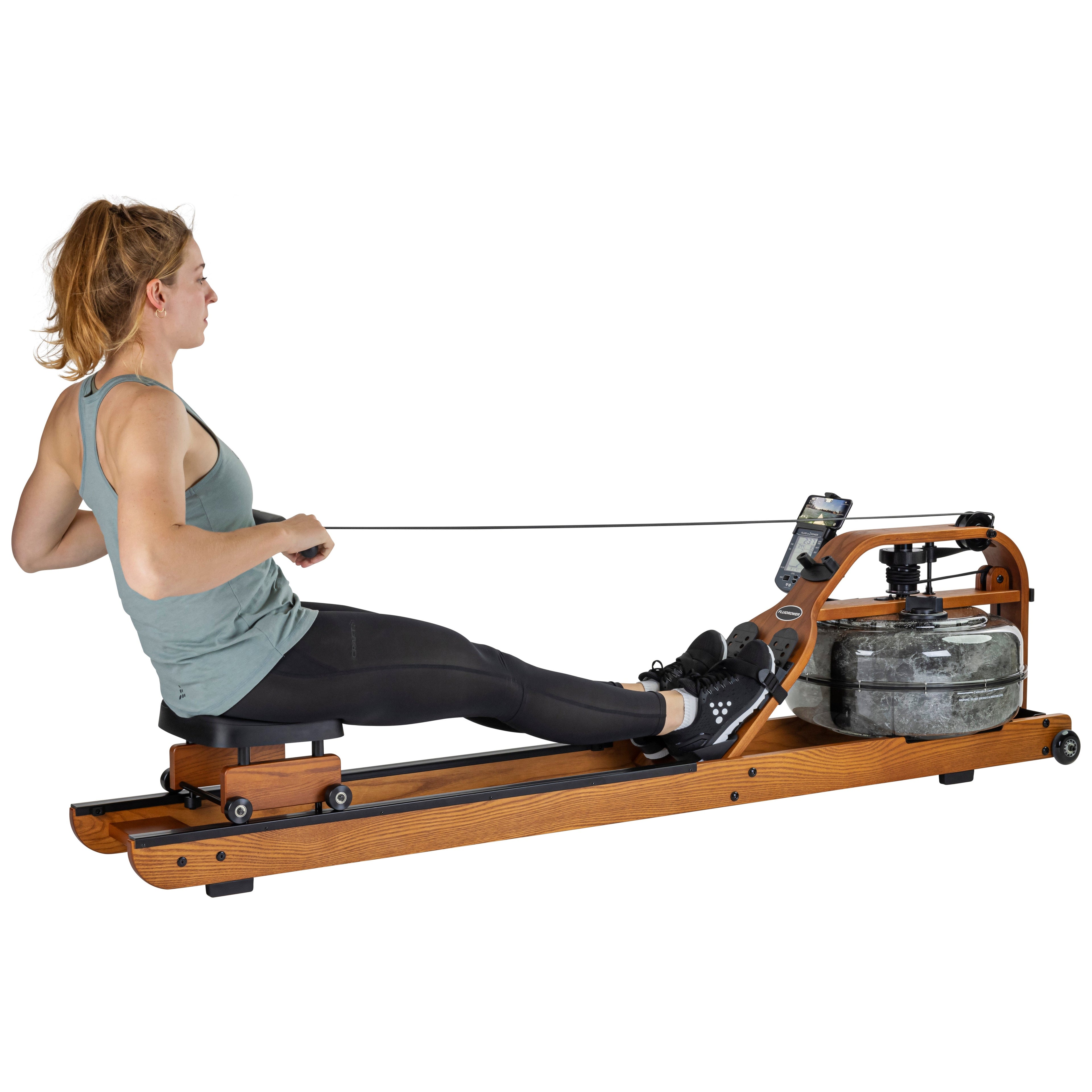 Fluid Rower Viking 3V Roeitrainer - Donker Eiken