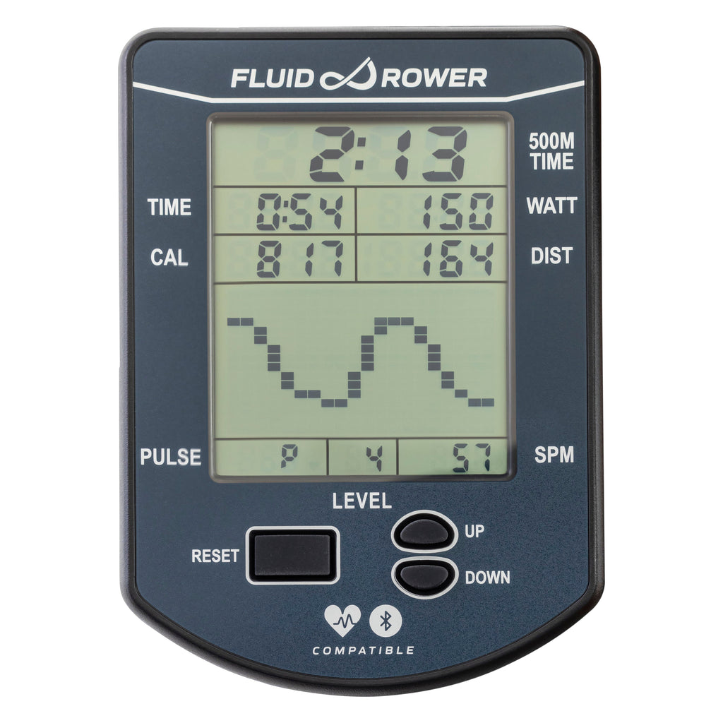 Fluid Rower Viking 3V Roeitrainer - Donker Eiken
