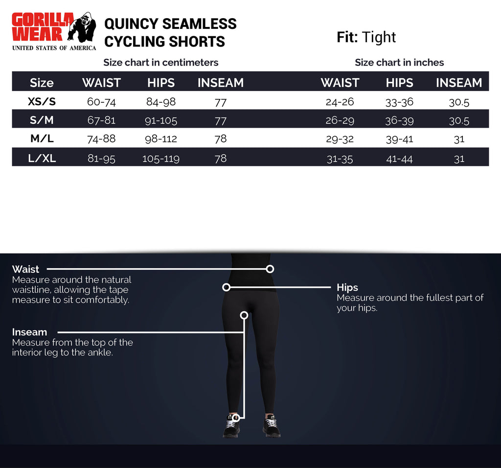 Gorilla Wear Quincy Seamless Cycling Shorts - Grijs