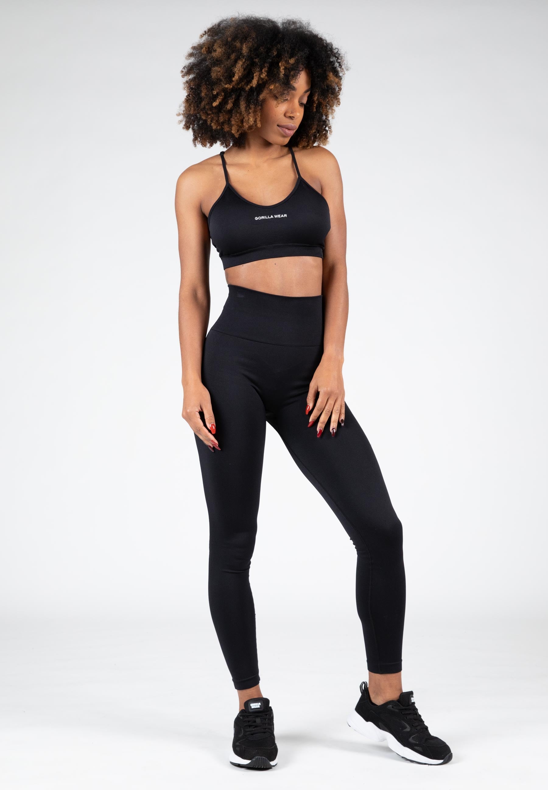 Gorilla Wear Quincy Seamless Sportbeha - Zwart