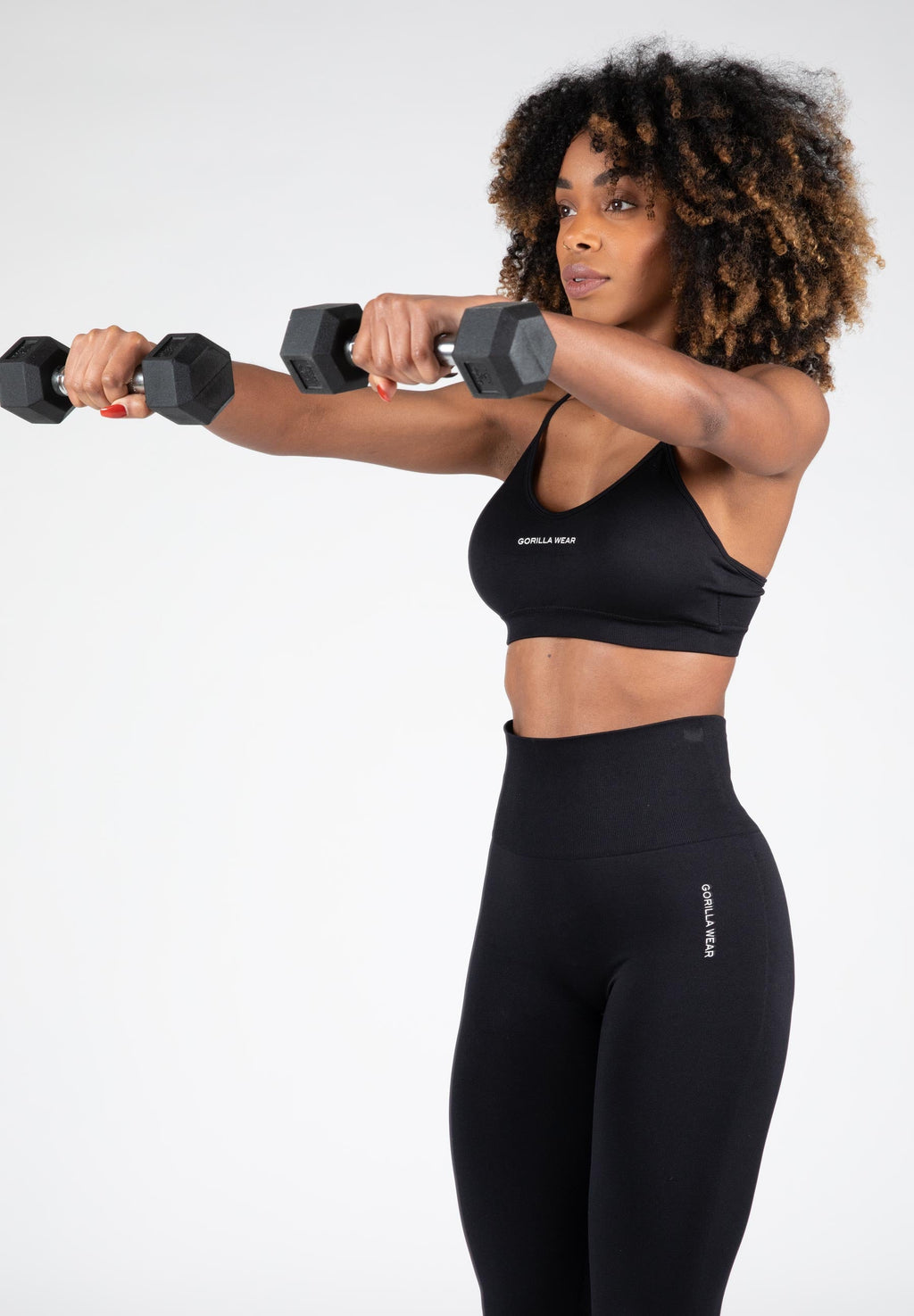 Gorilla Wear Quincy Seamless Sportbeha - Zwart