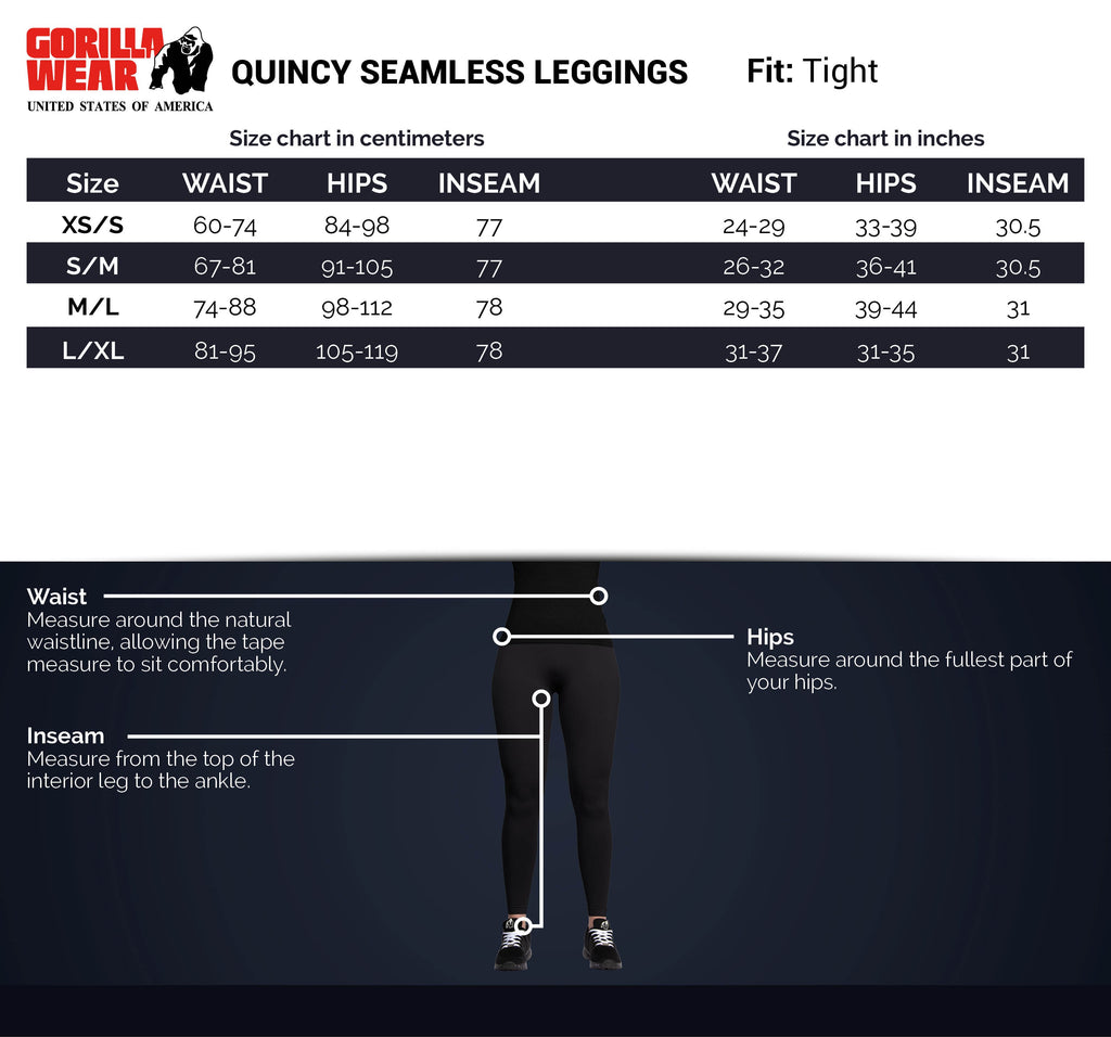 Gorilla Wear Quincy Seamless Legging - Zwart