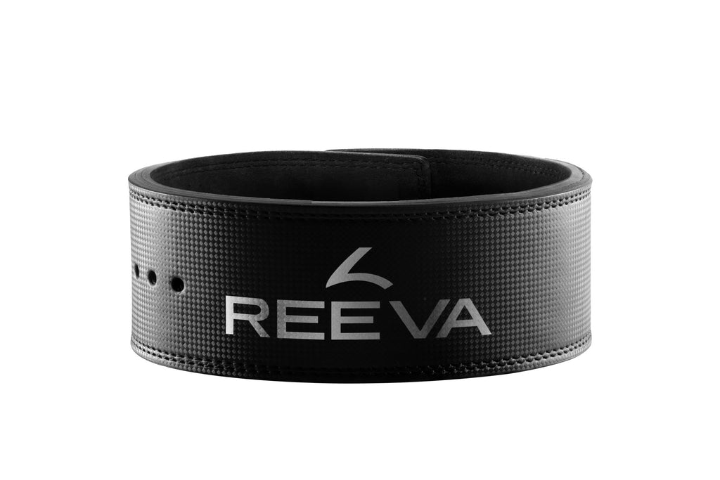 Reeva Lifting Belt van Carbon Leer - RVS Gesp - 13 mm