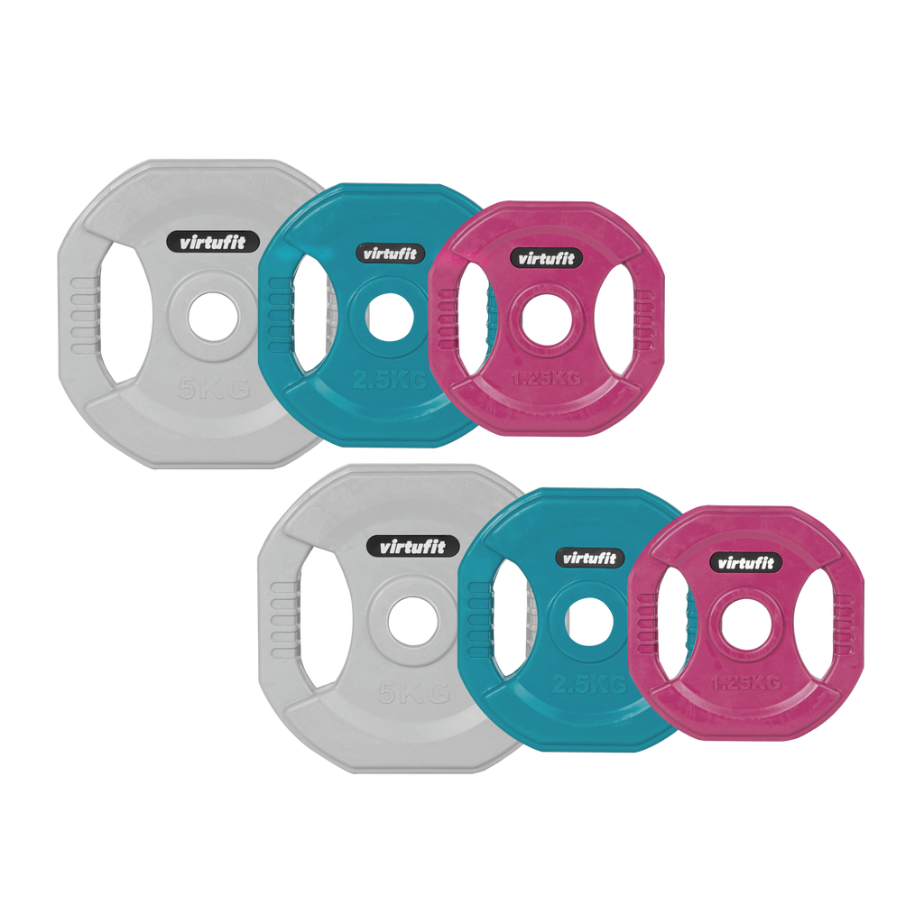 VirtuFit Aerobic Pump Set Pro Rubber - 20 kg - Gekleurd