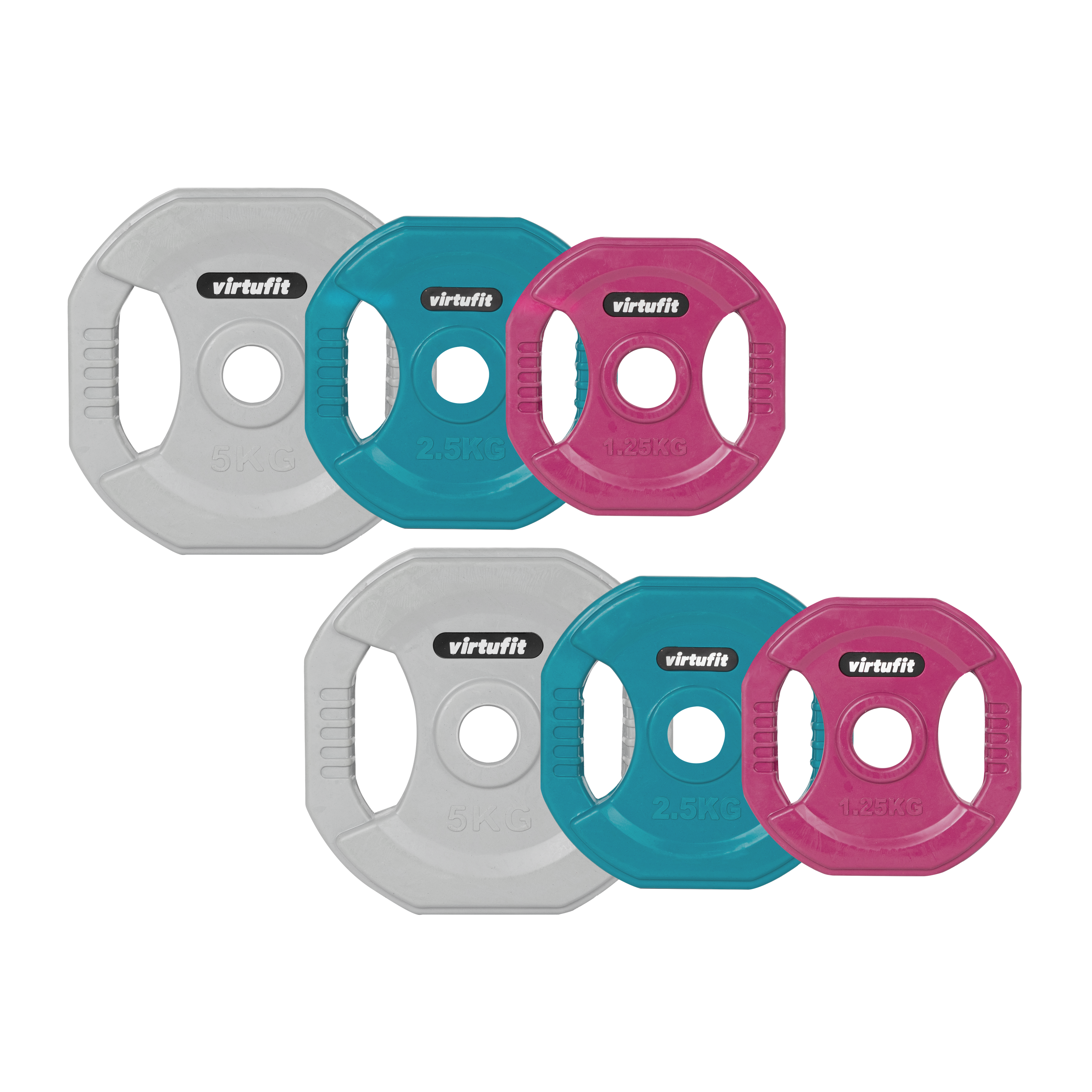 VirtuFit Aerobic Pump Set Pro Rubber - 20 kg - Gekleurd