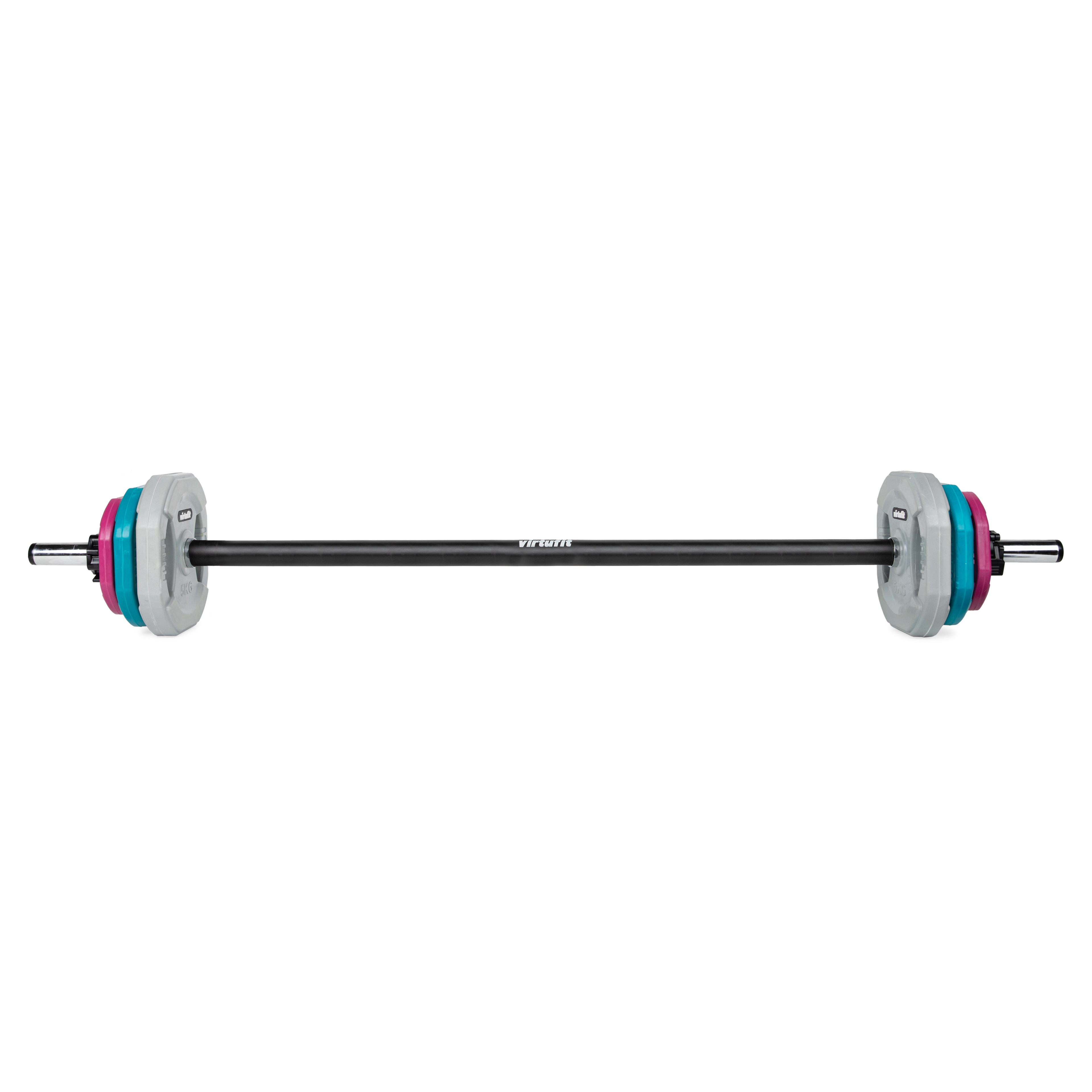 VirtuFit Aerobic Pump Set Pro Rubber - 20 kg - Gekleurd