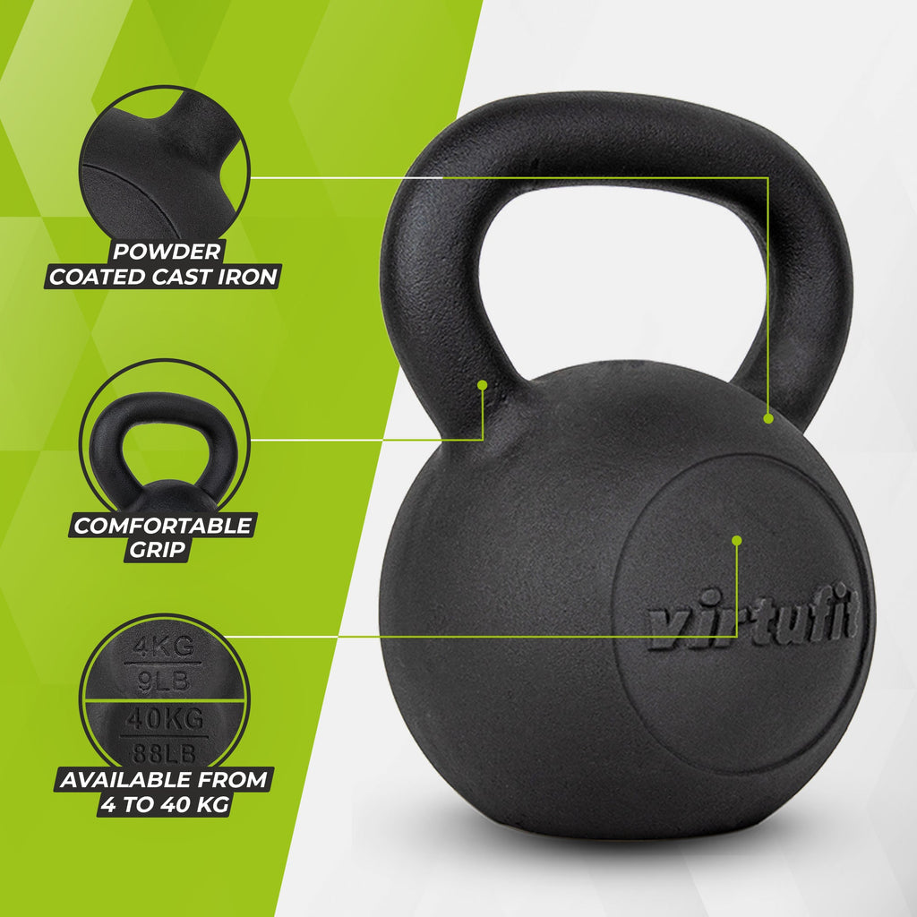 VirtuFit Kettlebell Pro - Kettle Bell - Gietijzer - 16 kg