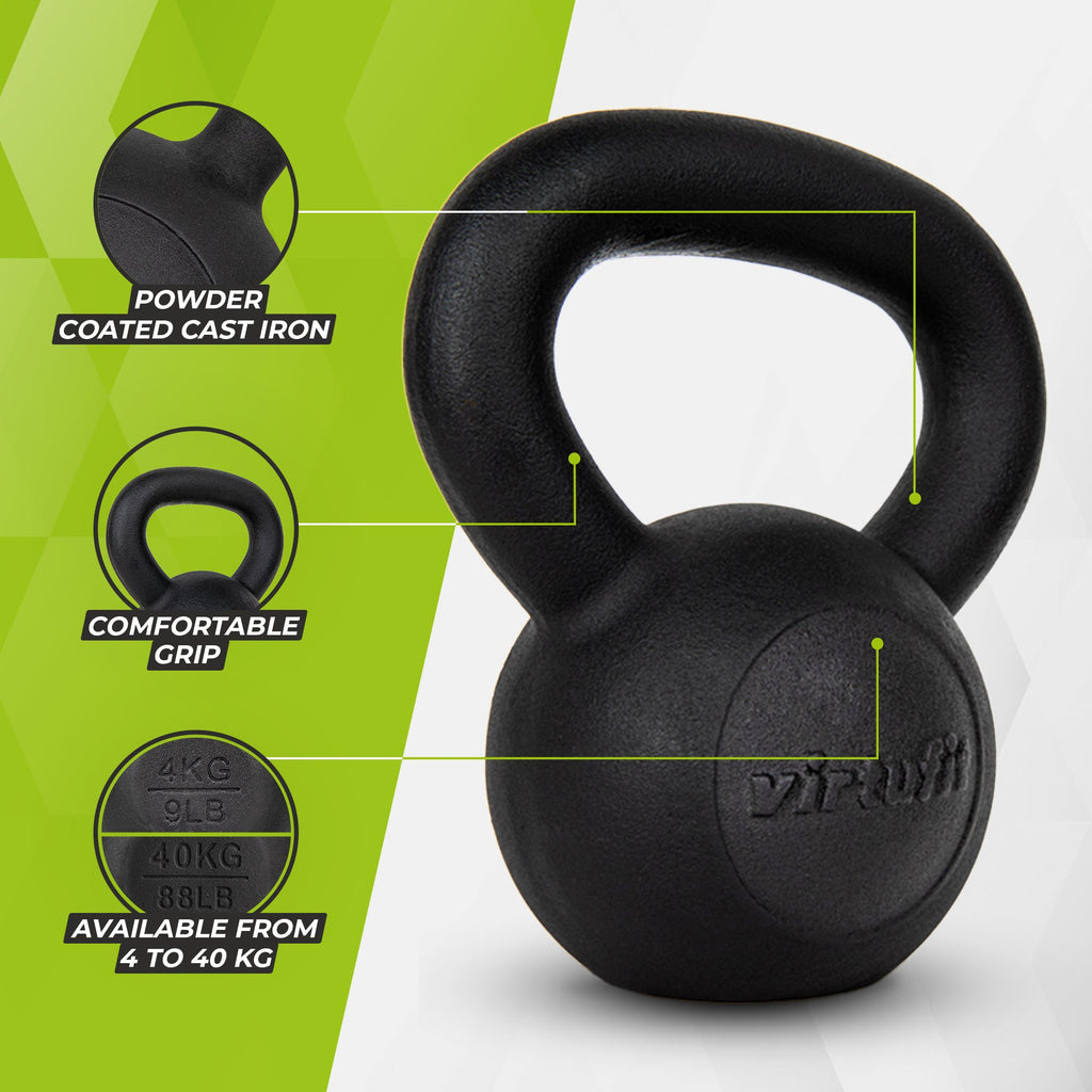 VirtuFit Kettlebell Pro - Kettle Bell - Gietijzer - 8 kg