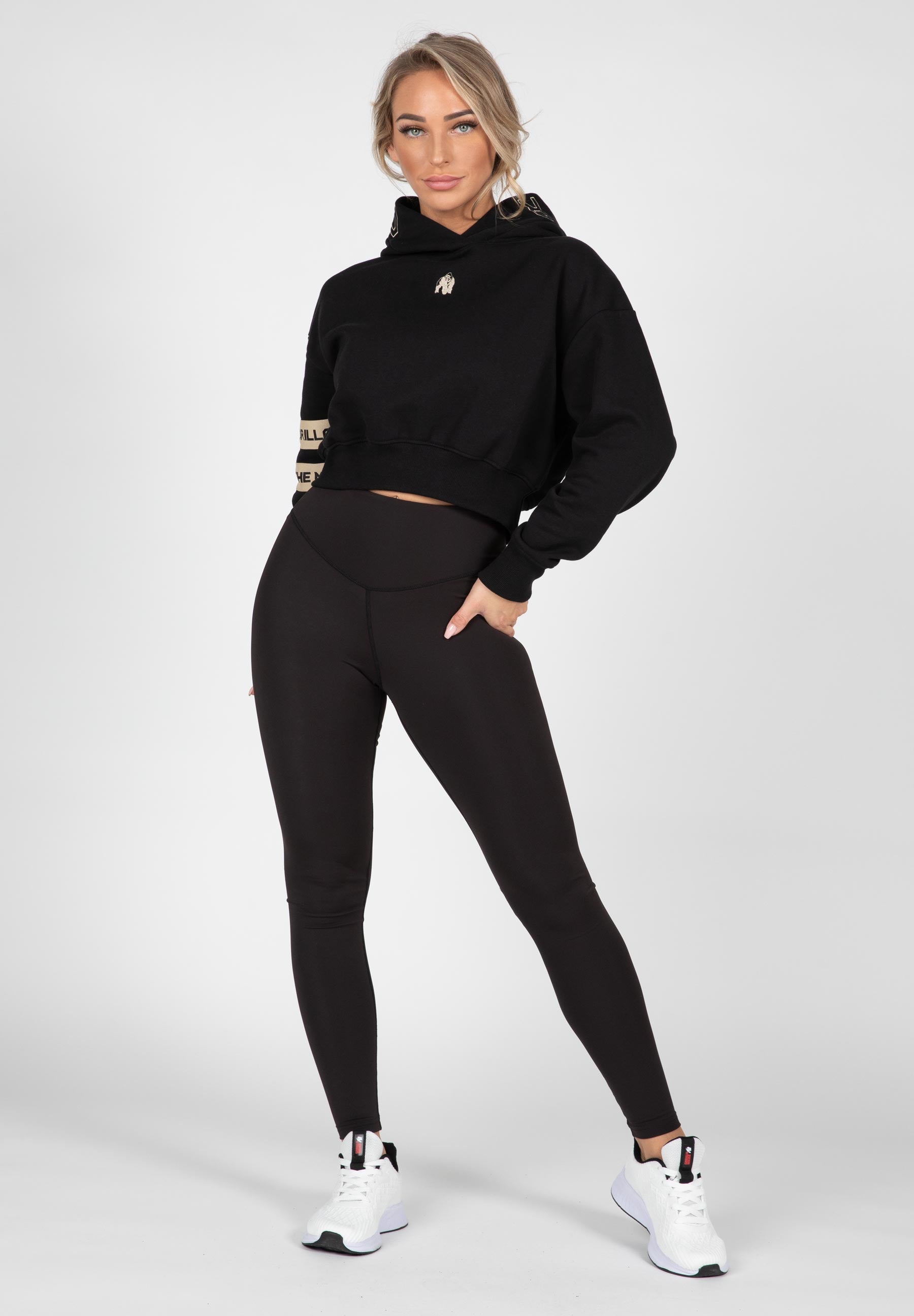 Gorilla Wear Tracey Cropped Hoodie - Zwart