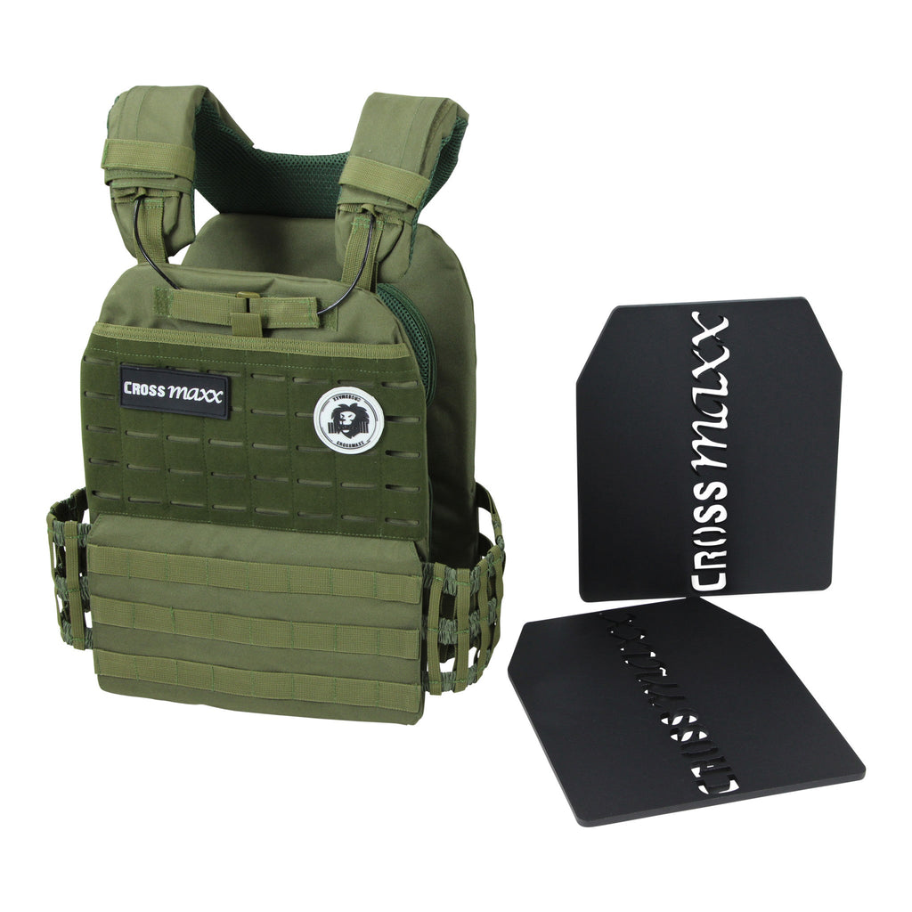 Lifemaxx Crossmaxx Tactical Vest - Gewichtsvest - Groen