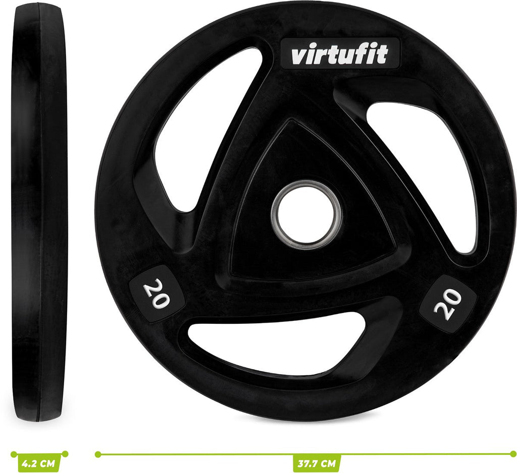 VirtuFit Halterschijf Opbergrek + Rubberen Halterschijf - 150 kg
