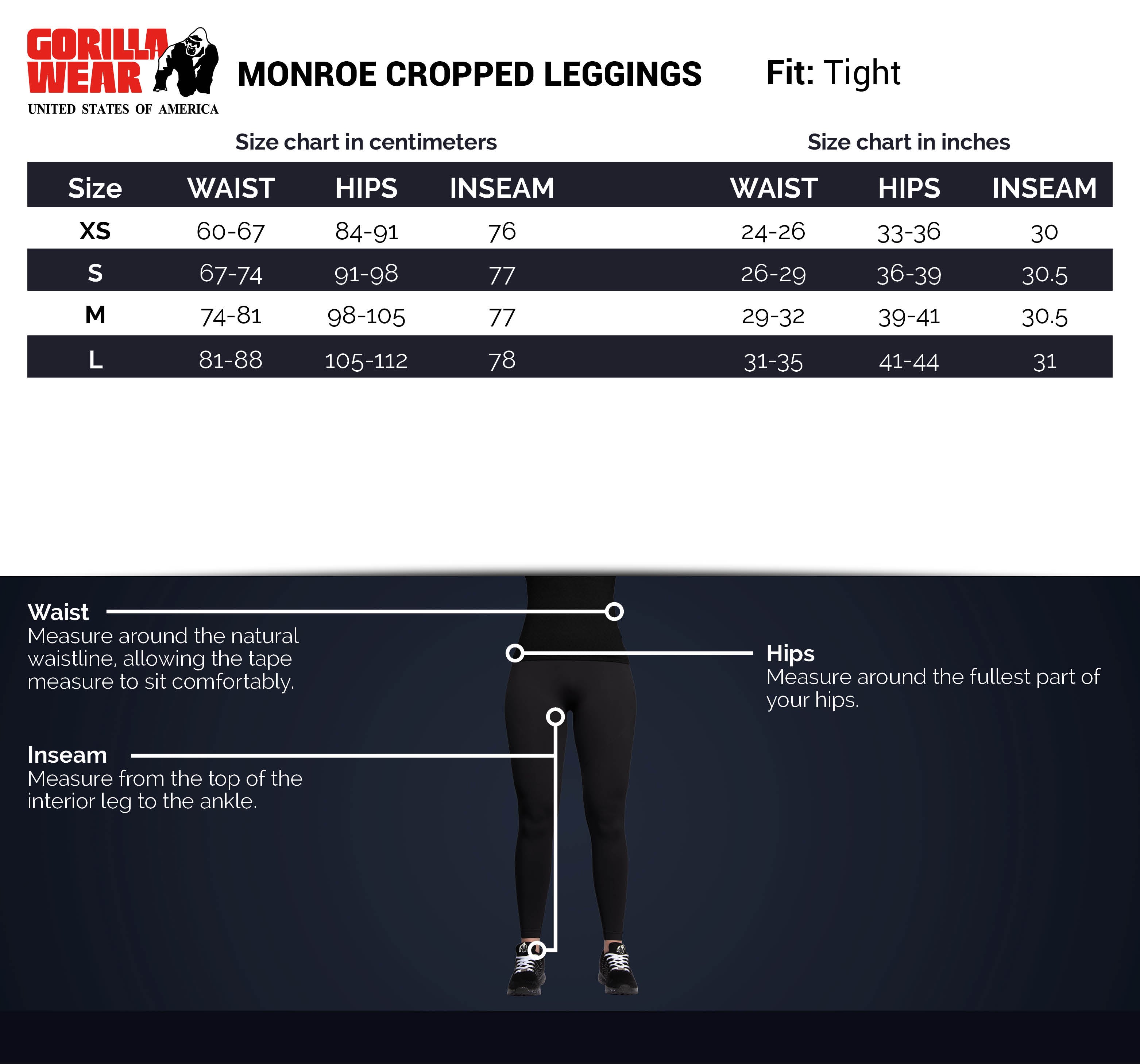 Gorilla Wear Monroe Cropped Legging - Groen