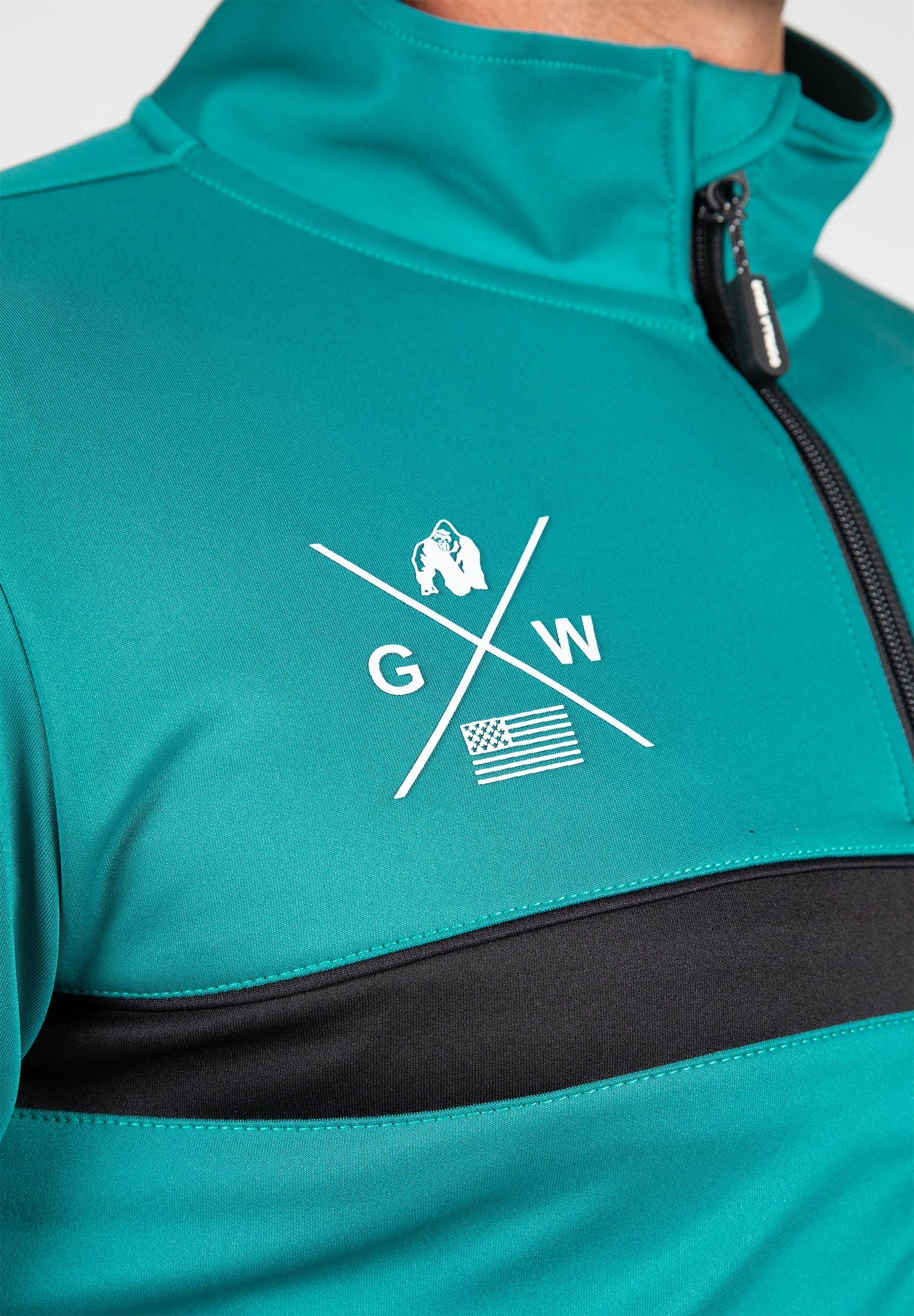 Gorilla Wear Vernon Trainingsjas - Groen/Blauw