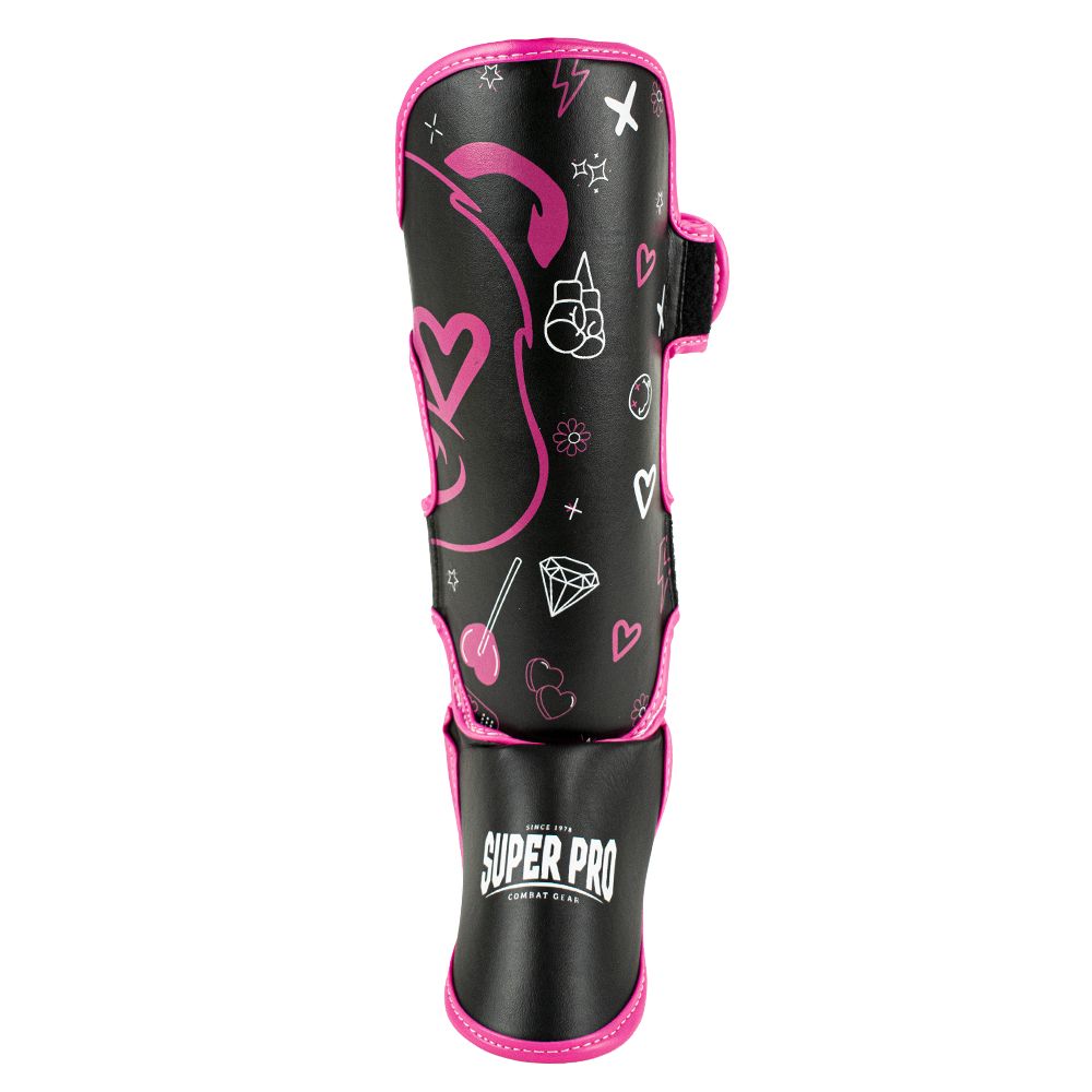Super Pro Combat Gear Scheenbeschermer Kids Bear - Zwart/Roze