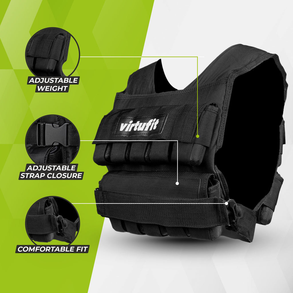 VirtuFit Verstelbaar Gewichtsvest Pro - 20 kg