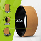 VirtuFit Premium Kurk Yoga Wiel - Ecologisch - 33 cm