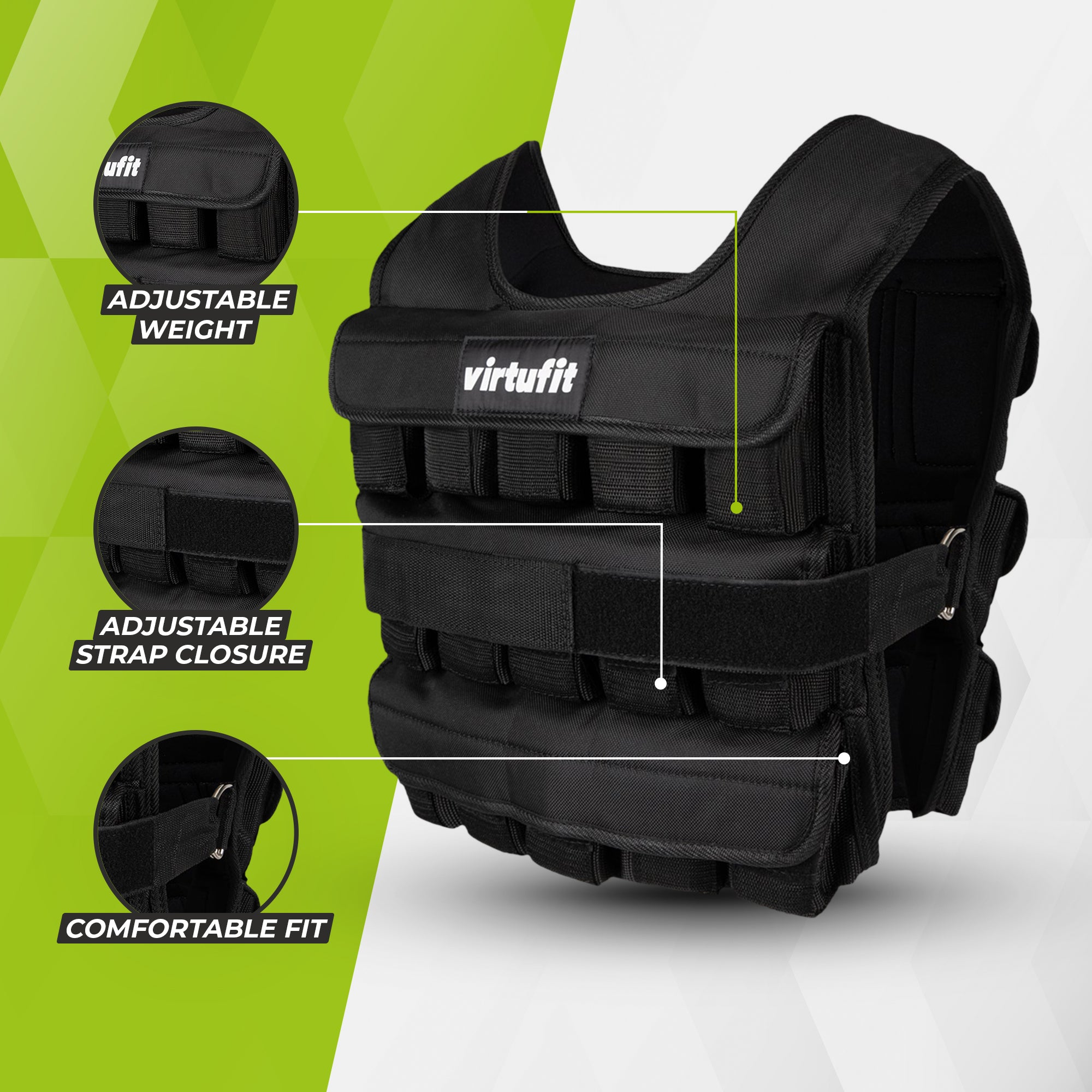 VirtuFit Verstelbaar Gewichtsvest Pro - 30 kg
