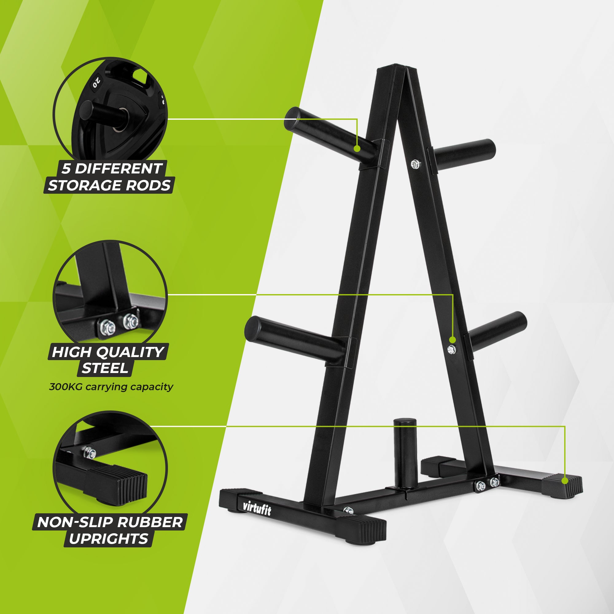 VirtuFit Halterschijf Opbergrek - 50 mm - Schijvenstandaard