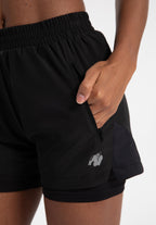 Gorilla Wear Katy 2-in-1 Shorts - Zwart