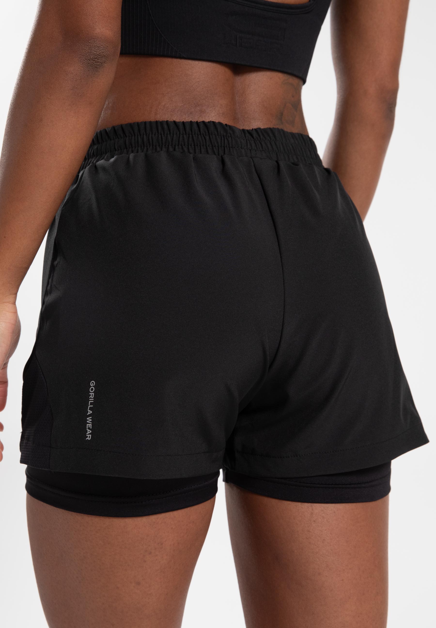 Gorilla Wear Katy 2-in-1 Shorts - Zwart