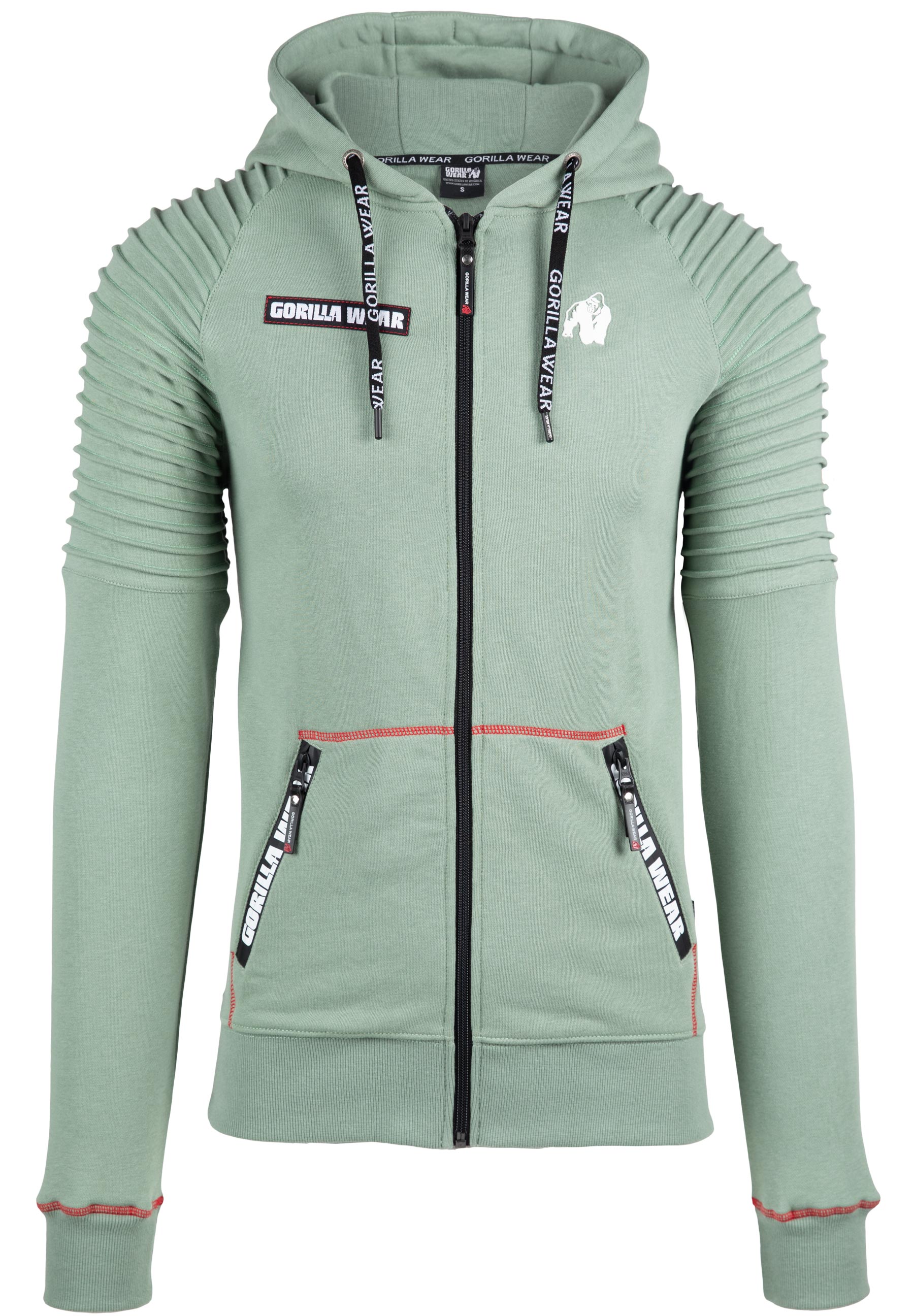 Gorilla Wear Georgia Vest met Capuchon - Groen