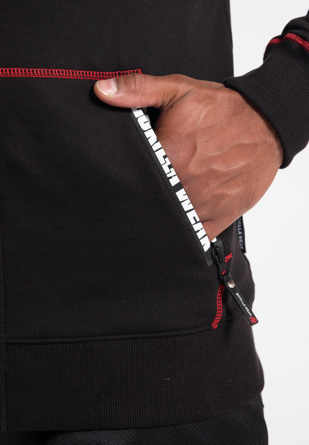 Gorilla Wear Georgia Vest met Capuchon - Zwart