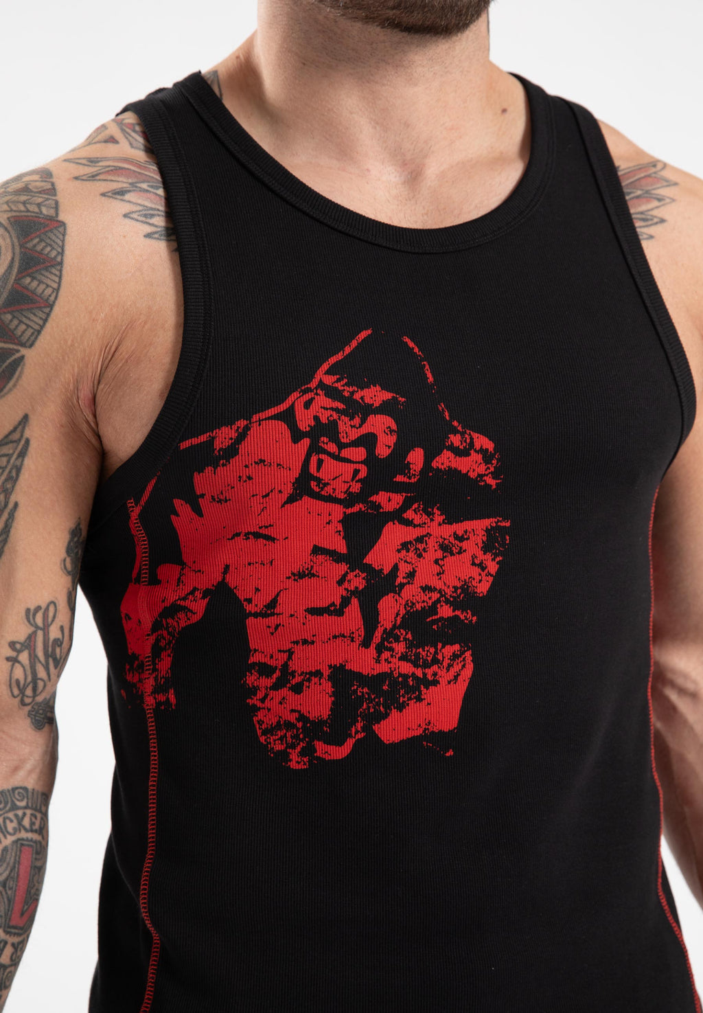 Gorilla Wear Monterey Tank Top - Zwart/Rood