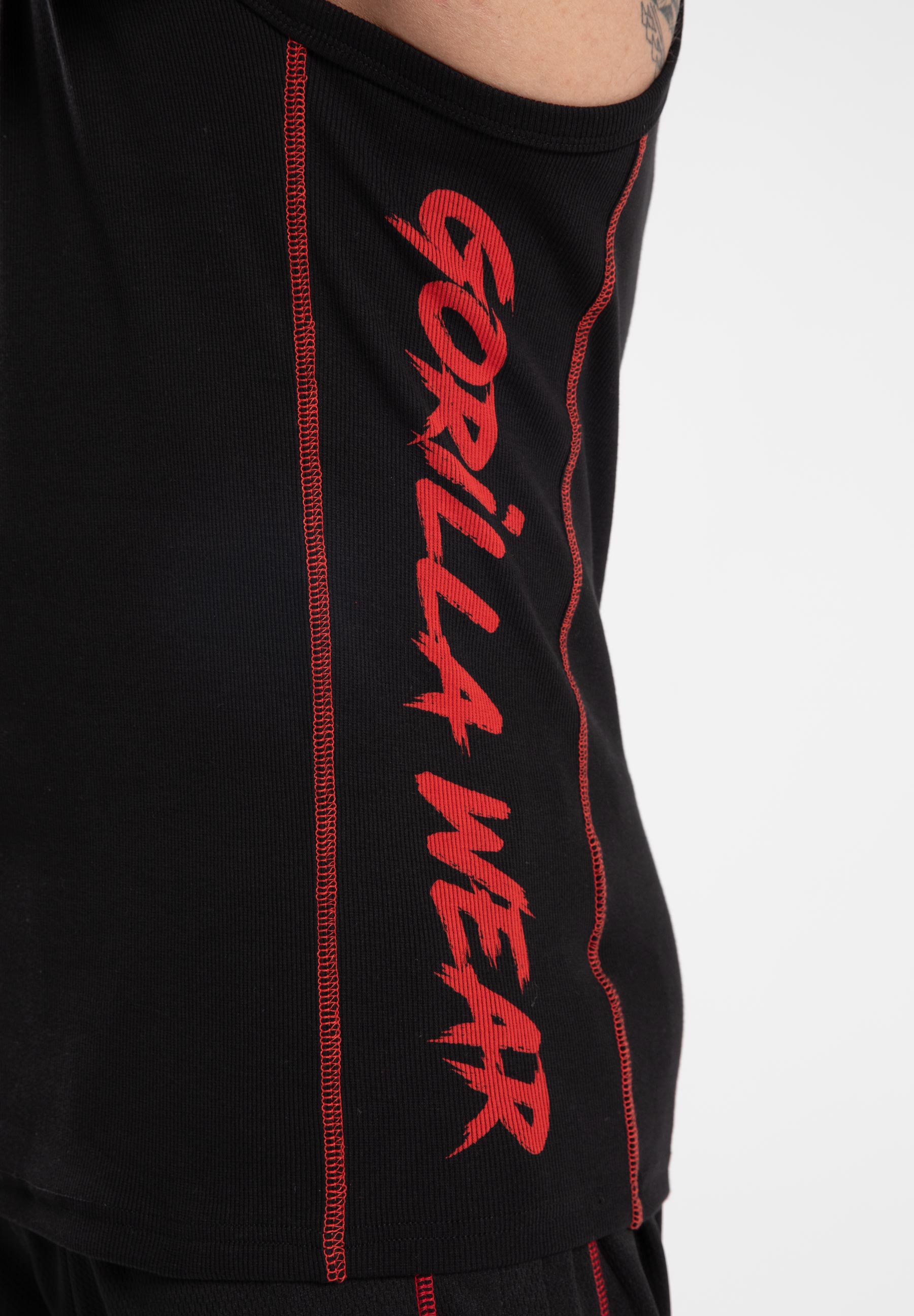 Gorilla Wear Monterey Tank Top - Zwart/Rood