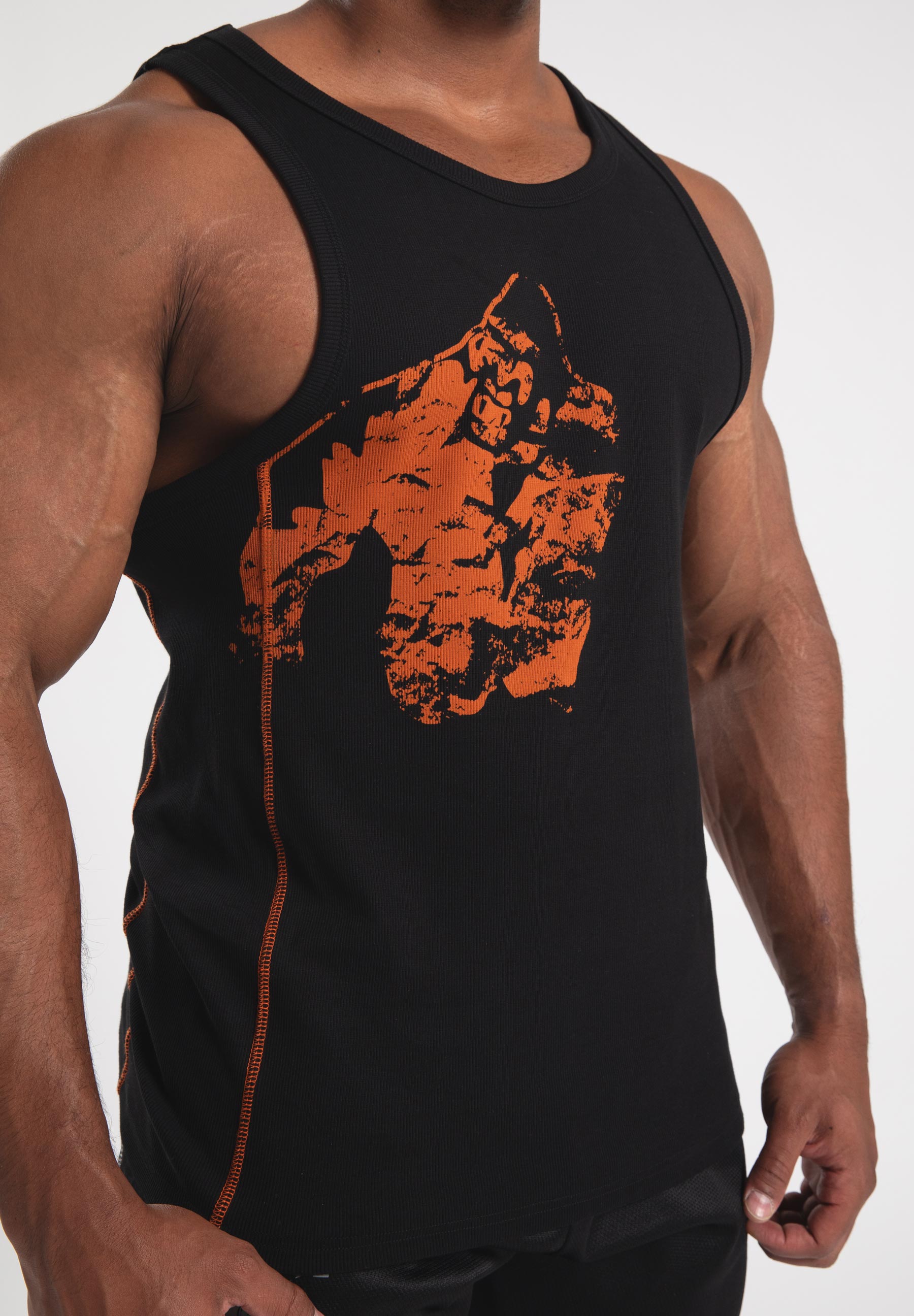 Gorilla Wear Monterey Tank Top - Zwart/Oranje